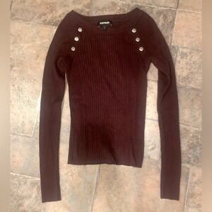 Ribbed Express maroon sweater